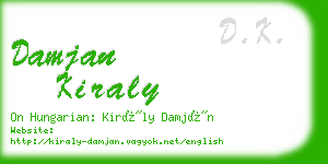 damjan kiraly business card